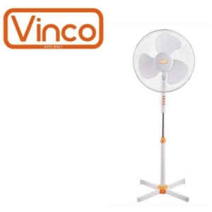 Ventilatore a piantana Vinco altezza regolabile fino a cm. 125 – 45W – diametro pale cm. 40  – oscillazione – colore bianco – base a crociera