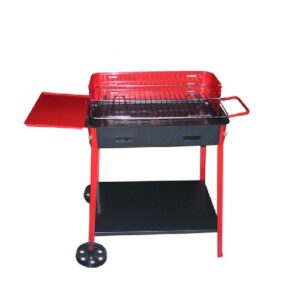 Barbecue a carbonella 40 x 60 con base/ruote e appoggio