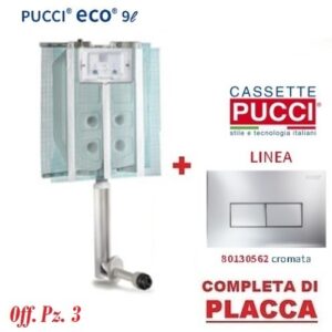 Kit Da 3 Pz Cassetta Eco Incasso New M Con Placca Linea Cromo
 P-0562