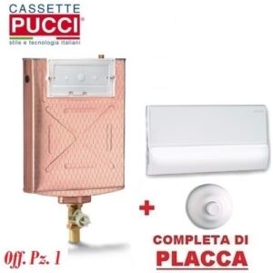 Cassetta Incasso Pucci Rame Completa Di Placca P-7510 Bianca