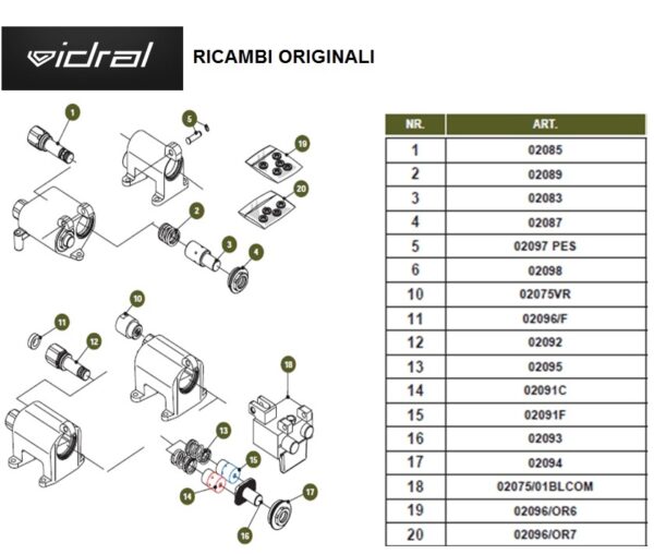 Perno Esag.Entr.C/Or Per02061/64/66/68  02085