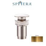 Scarico Click Clack In Ottone Con Troppo Pieno - Ottone Antico