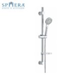 Saliscendi Blu Relax con DC5229 3 Getti Flex cm150 d/a Cromo Portasapone Trasparente, Cromo , in Scatola