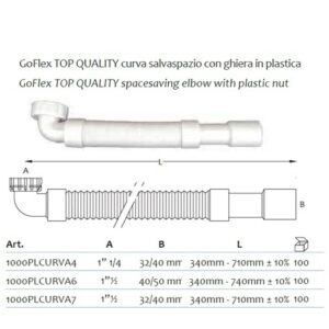 Goflex Top Quality Ghiera Plastica Salvaspazio 1"1/4X32/40  1000PLCURVA4