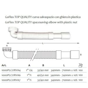 Goflex Top Quality Ghiera Plastica Salvaspazio 1"1/4X40/50  1000PLCURVA6