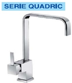 Mix Lav. Mon. Quadric Cromo Con Bocca Girevole Mm. 320  16700CR