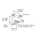 Sifone Galileo per lavelli a una via, doppio scarico elettrodomestici  1710PP40S0