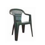 Sedia Resina Monoblocco Scilla Verde c/braccioli impilabile  189512