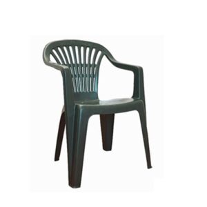 Sedia Resina Monoblocco Scilla Verde c/braccioli impilabile  189512