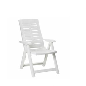 Poltrona Resina Pieghevole Yuma Bianca Multiposizioni S/P  189518