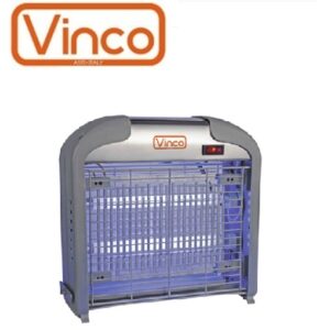 Insetticida elettrico orizzontale Vinco da appoggio o sospensione – per interni o esterni – potenza lampade UV 2x6W – cassetto estraibile per pulizia – protegge aree fino a 30 mq. – colore grigio  20230