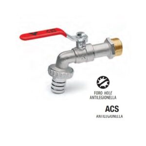 Rubinetto A Sfera C/Portagomma Asta Piatta 3/4"  2060ST020