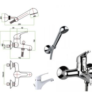 Miscelatore Vasca Fiore King Bianco  39BI1000