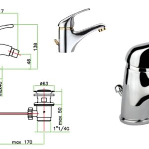 Miscelatore Bidet Fiore King Cromo  39CR3210