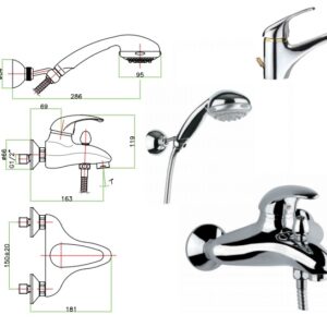 Miscelatore Vasca Fiore Nexus Cromo Oro  43CRO1400