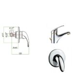 Miscelatore Doccia Incasso Fiore Nexus Cromo Oro  43Cro1900