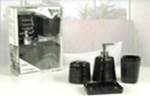 Set Bagno 4 Pz Nero Esterno  578802