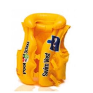 Giubbino Pool School I.24 Con 3 Camere D'Aria, Collo Gonfiabile, Chiusura Con 2 Fibbie Facilmente Regolabili, Colore Giallo, Età Anni 3-6  58660