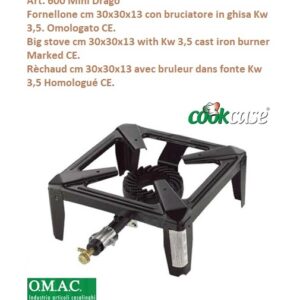Fornellone Cm 30X30X13 Con Bruciatore In Ghisa Kw 3,5 Omologato Ce  600CE