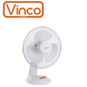 Ventilatore da tavolo Vinco 45W – diametro pale cm. 40 – 3 velocità – oscillazione – colore bianco  70602