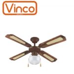 Ventilatore Da Soffitto Vinco – Design Classico – 55W – Diametro Pale Cm. 107 – 3 Velocità – Funzione Estate/Inverno – Con Lampada Da 60W – Predisposizione Telecomando – Colore Legno Scuro Pale Bicolore Legno Scuro/Crema  70919