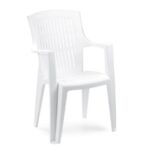Poltrona Arpa impilabile schienale alto Bianca  ARPA