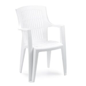 Poltrona Arpa impilabile schienale alto Bianca  ARPA