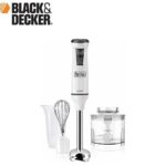 Frullatore A Immersione Black & Decker, 600 W, Acciaio Inox, Bianco Con Accessori  Bxhba600E