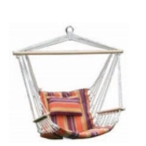 Dondolo Hammock In Polycotton Cm. 96X54 Seduta Imbottita Cm. 3 Con Cuscino E Braccioli  CH-009