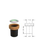 Dado Giallo 11/2" X 40 Per  Raccordo Con Cartella  Dghd40