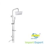 Colonna Doccia Completa Di Soffione E Doccetta Con Portasapone Cromato Linea Quadra  Import  Dgo-076