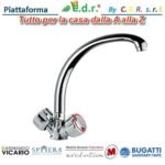 Gruppo Lavello  Monoforo Canna Alta Fusa A Biscotto "Tiziana"  Glmfat00