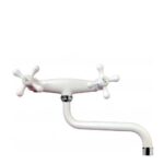 Gruppo Lavello Parete Francesca Colore Bianco Cromo  Glpf04