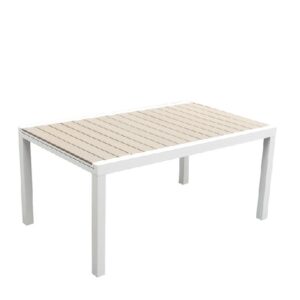 Alluminio Bianco - Tavolo Polywood Cm. 160 - 240X100X75H  LA-003