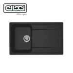 Life 400 860X500 Mm 1 Vasche C/Gocciolatoio 40 Nero  LG240040