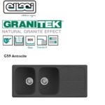 Master 500 1160X500 2 Vasche C/Gocciolatoio 59 Antracite  LGM50059