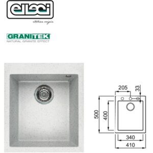 Quadra 100 Standard 410X500 Mm 1 Vasca 52 Bianco  LGQ10052