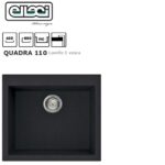 Quadra 105 Standard 57X50 Mm 1 Vasca 40 Full Black  LGQ10540