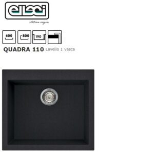 Quadra 105 Standard 57X50 Mm 1 Vasca 40 Full Black  LGQ10540