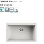 Quadra 130 Standard 790X500 Mm 1 Vasca 52 Bianco  LGQ13052