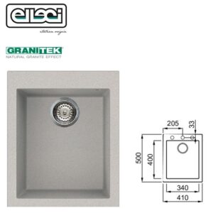 Quadra 100 Standard 410X500 Mm 1 Vasca 79 Aluminium  LMQ10079