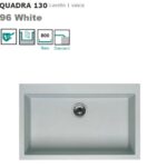 Quadra 130 Standard 790X500 Mm 1 Vasca 96 White  LVQ13096