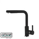 Miscelatore Cucina Con Doccetta Estraibile Rubinetto Monocomando Colore Cromo Nero  Mgkc0240