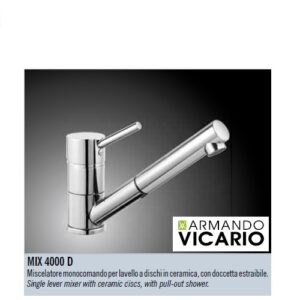 Mix Lavello Mon. Mix/4000 D Cromo Con Doccetta Estraibile  MIX4000D00