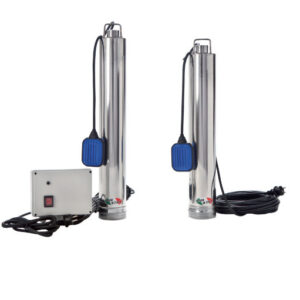 Elettropompe Sommergibili Monoblocco Multistadio Verticali,Per Pozzi 4” Hp 1.0 230 Hz50 Mt. 20H 05Vvf-Aut+C.B.  MJET100M