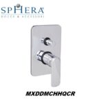 Miscelatore Doccia Incasso Con Deviatore Serie Moni' Con Leva "Hh" In Ottone Cromato, Piastra Quadra  MXDDMCHHQCR