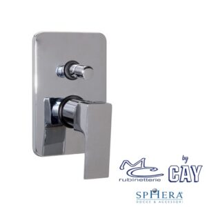 Miscelatore Doccia Incasso Con Deviatore Serie Nx  Piastra Quadra  MXDDMCNXQCR