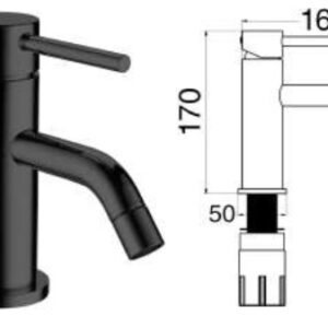 Lavabo Monocomando Serie Mm  MXLAMCMMCC