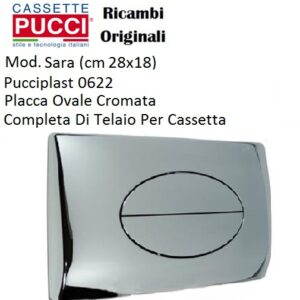 Placca Sara New Cromo 280X180  P-0622