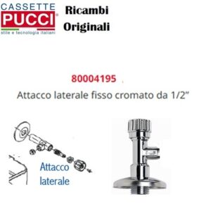 Attacco Laterale Fisso Cromo  P-4195